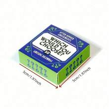 1 pièce - Repas divertissants : 50 choix amusants de jeux de cartes - Jeux interactifs de discussion pour les fêtes et la famille, divertissements portables pour les vacances et le camping, boîtes bleues et vertes avec des versions décoratives, idées de cadeaux parfaits pour les fêtes et les réunions de famille, jeux de réunion de famille | Designs de boîtes vibrantes | Jeux de table