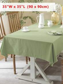 1pc Minimalist Rustic Style Solid Color Wrinkle Textured Tablecloth, Suitable For Picnic, Party, Living Room, Dining Room, Home Decor - Multicolor - View 14