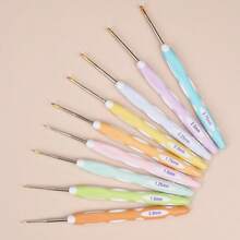 9pcs Soft Handle Ergonomic Crochet Hooks Set, Suitable For Knitting Crafts, Holiday Gift (0.8mm-2.75mm) - Multicolor - View 2