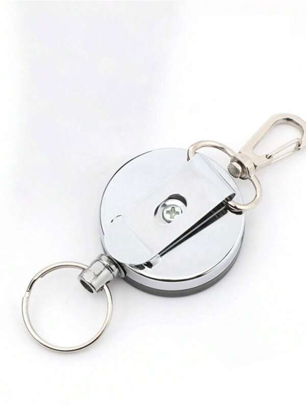 1PC Resilience Steel Wire Rope Elastic Pull Keychain Recoil Sporty Retractable Key Ring Anti Lost Ski Fishing Rock Climbing Cycling Runing Stonego Accessories Back To School