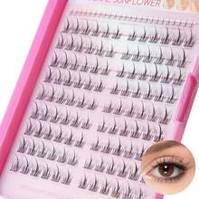Mlen Diary 睫毛簇，132 件 C 卷 10-13 毫米独立睫毛，DIY 漫画睫毛，可重复使用的自然蓬松睫毛，在家睫毛簇、睫毛簇、独立睫毛、睫毛、假睫毛