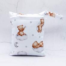 1 Pc Waterproof Wet Dry Bags,Reusable Zippered Pocket, Baby Cloth Diaper Wet Bags,Travel,Beach,Pool,Daycare,Soiled Items,Yoga Gym Bag,Wet Bag For Swimsuit - Multicolor - View 2