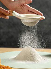 1pc Stainless Steel Handheld Flour Sifter, Kitchen Baking Fine Mesh Strainer, Powdered Sugar Sieve, Juice/Soup Separator