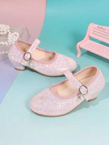1 Pair Cute 2025 New Children Princess High Heel Shoes, Suitable For Photography, Parties