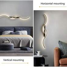 1pc USB Rechargeable LED Wall Light, Dimmable With Remote Control, 5V2A 4000mAh, 60/80cm LED Light Bar, Black Aluminum & Iron Material, Easy Installation, Suitable For Bedroom, Living Room, Hallway, Staircase, Dining Room And More - Rechargeable Remote Control - View 9