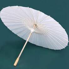 White Oil Paper Umbrella,Elegant White DIY Paper Umbrella - Elegant Sun Protection Parasol For Weddings, Parties & Photo Props, Lightweight Portable Decor For Graduations, Birthdays, Holidays (July 4th, Halloween, Christmas, Valentine's, Thanksgiving), Party Decoration,Perfect For Wedding Decorations, Gifts For Brides And Grooms, Romantic Japanese And Chinese Styles(16 Shares) - Multicolor - View 5