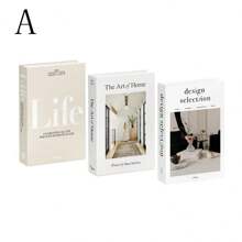 3pcs Foldable Decorative Fake Books, Simple Design Ornament Books, Suitable For Showroom Display