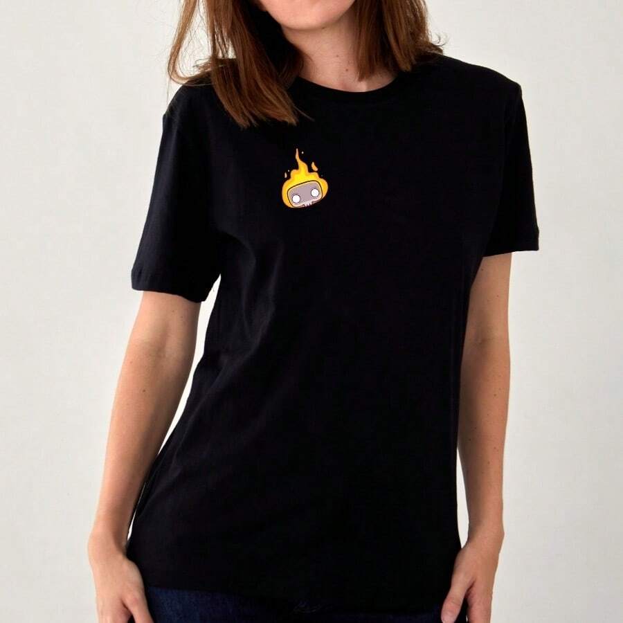 Playera Cartoon 3 coleccion 25 Casual En Textura Casa Playa Calle Dibujos animados Animal Estrella - Negro - Ver 1