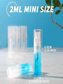 60个2/3/4/5毫升可重复灌装塑料喷雾瓶，迷你香水喷雾器，便携式旅行喷雾瓶，男女通用化妆品容器，适合作为礼物送给父母和朋友 - 白色 - 查看 4