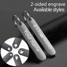 Móc khóa nam thời trang bằng hợp kim kẽm, có thể khắc tên và số điện thoại - Thiết kế dây bện tinh tế, móc khóa kim loại bền chắc, phù hợp với chìa khóa xe hơi. - Nhiều màu - Xem 3