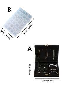 1PC Luxury Velvet Jewelry Gift Box - Perfect For Rings, Necklaces, And Accessories. Gift For Girls, Storage Box, Gift Box, Graduation Gift, Jewelry Making Display And Packaging Supplies, Beading And Jewelry Making, Makeup Room Decor - Multicolor - View 5