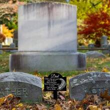 Țăruș memorial acrilic 2D pentru grădină - placă funerară ușor de plasat, potrivită pentru decorarea cimitirului, perfectă pentru curtea exterioară și Crăciun, decorațiune de Crăciun