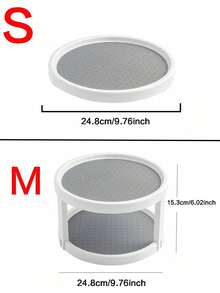 1入組可旋轉圓形廚房收納託盤
