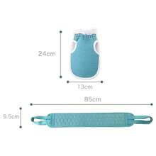 3 Piece Kit Bath Accessories Shower Glove And Exfoliating Band Body Cleaning Sponge Soft Nylon Loofah Esupuma - 粉色 - 查看 5