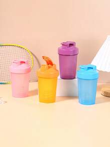 1 pièce Bouteille shaker 400 ml 14 oz pour shakes protéinés, bouteille shaker, tasse à shake fitness, gourde de sport, bouteille shaker avec fouet à billes, facilite l'ajout de doses et de liquides, avec marquages en relief mesurant les onces et les millilitres, parfait pour les shakes protéinés et les smoothies