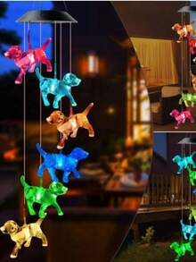 7 Style Outdoor Waterproof Solar Wind Chime Lamp, Portable Color-Changing LED Wind Chime Suitable For Home Decor Outdoor Garden Patio Porch Window Lawn Deck Terrace Tree Fence Porch Balcony Family Dinner Birthday Party Wedding Decor Atmosphere Light - Multicolor - View 8