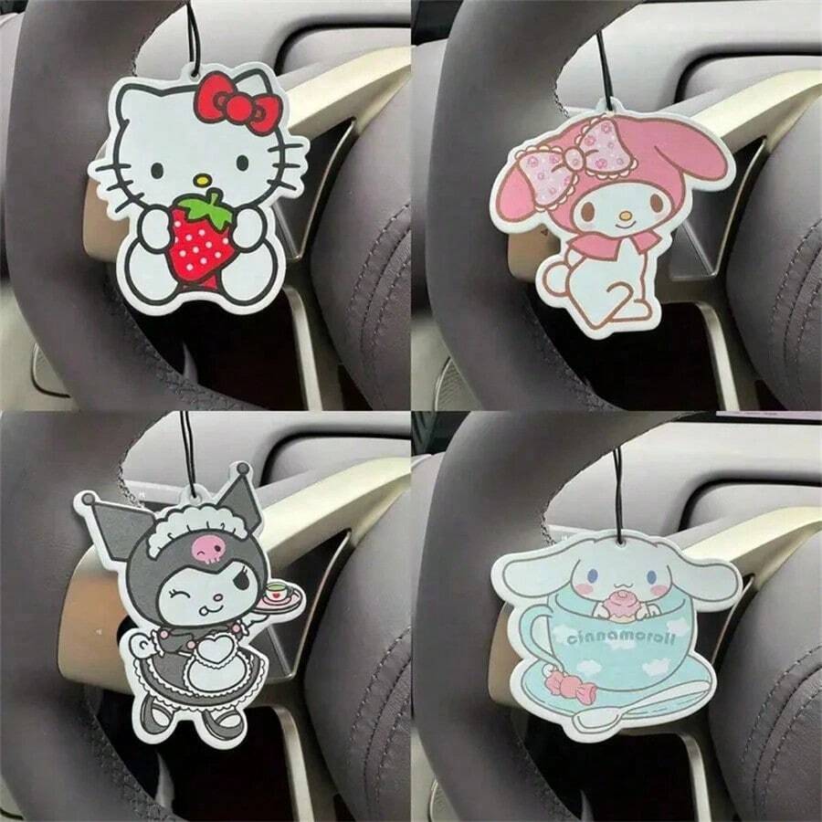 1 pieza Ambientador de aire para coche de gato lindo y kawaii estilo anime - Colgante de espejo con fragancia duradera y encantadora decoración interior, que brinda una experiencia de conducción fresca y agradable. Regalos para fiestas, bodas, cumpleaños, graduación, decoración de habitaciones, dormitorios, hogar, pared, escuela, sorpresa escolar, decoración de dormitorio