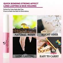 Nail Glue, Nail Glue For Acrylic Nails, Professional Nail Tip Glue For Acrylic Nails Press On Nails,Super Strong Nail Tips Glue For Stick On Nails Long Lasting Nail Glue For Fake Nails 0.07OZ/30PCS