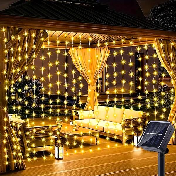 100/200/300 LED Wasserfall Lichterkette mit 8 Modi Timer Funkellicht Lichterkette für Outdoor Weihnachten Pavillon Party Hochzeit Fenster