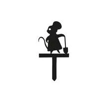 1/4 Stücke süße Maus Metallstecker für den Garten, Mäuse Skulpturen für den Gärtner, kreative Tierdekoration, Topffigu- ren, Outdoor Gartendeko, Gartenaccessoires, Muttertag/Vatertag, Thanksgiving, Weihnachten, Feiertags-Ornamente, Geschenke für sie