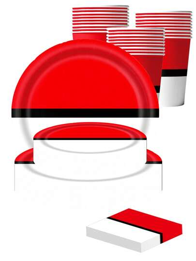 10 peças de suprimentos para festa de aniversário com animação de desenho animado, pratos de 7"/9", copos de 9 oz e guardanapos de coquetel, pratos de papel descartáveis, pratos de jantar, bolas de desenho animado, videogames, decorações para chá de bebê, adequados para aniversários, jantares em família, piqueniques ao ar livre, festas de amigos, jantares de competição, formaturas, casamentos, festas de verão, praia