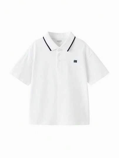 Balabala Children's Short Sleeve T-Shirt 2025 Summer Polo Shirt Boys Quick-Dry Cool