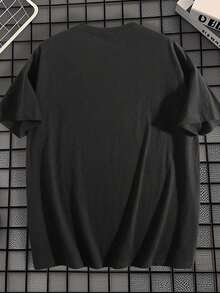 On The Streets, Y2k, Dark Style, Men's T-Shirt,  Eye Pattern, Rock, Loose Fit, Short Sleeved, Top - Black - View 2