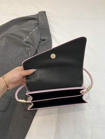 Minimalist Square Handbag For Women, Summer New Fashion Solid Color Shoulder Bag, Casual Tote Bag, Retro Crossbody Bag