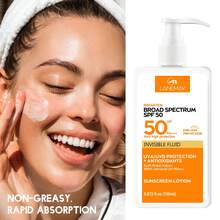 日常保湿防晒乳液，SPF 50，UVA 和 UVB 双重防护，蕴含洋甘菊和维生素 E，适合油性肌肤 - 白色 - 查看 5