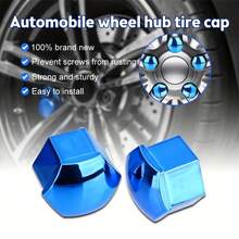 20 cái/bộ Nắp đậy đai ốc bánh xe ô tô, Nắp đậy đai ốc bánh xe ô tô 17mm, Nắp đậy trục bánh xe ô tô chống gỉ trang trí bên ngoài - Nhiều màu - Xem 7