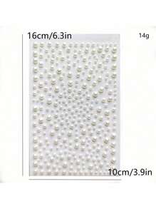 3 feuilles Autocollants de bijoux faux perles 3D, autocollants de strass autoadhésifs, décoration de perles factices, accessoires décoratifs DIY pour cheveux, décoration d'Halloween