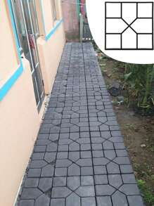 1 Stück Kunststoff Beton Form, Garten Boden Zement Weg Imitation Stein Textur Form, Hof DIY Pflasterung Form für Außenbereich Garten, Landschaftsarchitektur, Haus Villa Innenhof, Freizeitbauernhof