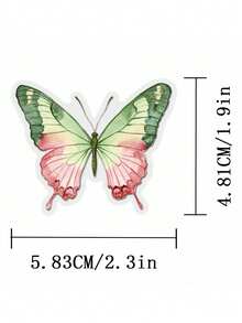 SCXXBSW 50pcs Green Butterfly Cartoon Graffiti Stickers Decorative Water Cups Notebook Luggage Double Transparent Waterproof Stickers - Multicolor - View 4