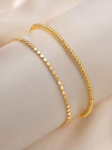 Gold Bracelets For Women, Stackable Bracelet Stack Set Adjustable Charm Paperclip Chain Cuban Link Layered Waterproof Jewelry Sets Gifts For Women
