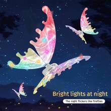 Christmas Decoration 1pc Electric Glowing Music Butterfly Wing Fairy Cosplay Prop, Indoor/Outdoor Toy, Gift For, Christmas, Battery Not Included, DIY Assembly, Angel Costume For Kids, Costume For Kids, Toys>Kid>Other Kids Dress Up