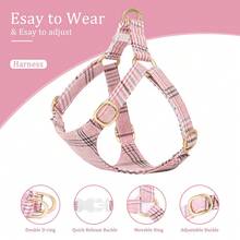 1 Set Adjustable Bow Plaid Dog Harness & Leash Set, Pet Leash & Chest Strap, Cute Pet Supplies Dog Accessories - Multicolor - View 8