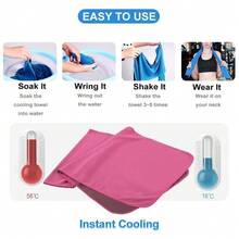 Dazone 5 Pack Cooling Towels Ice Cold Instant Towel Neck Wrap For Workout Fitness Sports Running Jogging Gym Chilly Yoga Pads - Multicolor - View 10