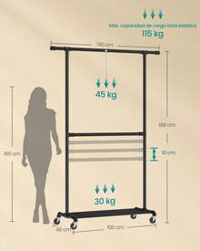 Fixed Clothes Drying Racks - Aprox.49 X 130 X 198 cm - View 4