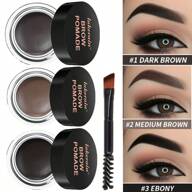 lakerain 6 Colors Eyebrow Enhancers Makeup Waterproof 3D Natural Eye Brow Pomade Eyebrow Gel With Brush Long-Lasting Professional Makeup
