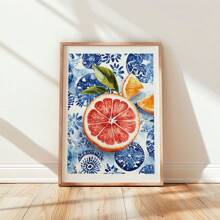 Set de 1/3 piezas Arte de pared con impresiones cítricas, decoración de pared de cocina con temática mediterránea moderna, limón, naranja, pomelo, obras de arte positivas, enmarcados o sin enmarcar