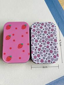 1pc Tin Material Flip-Top Design Cigarette Case With Funny Printed Patterns, Like Love, Bikini, Beach, Animal, Skeleton, UV Coating, Tobacco Holder Gift