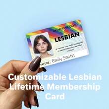 Custom Photo Gay ID Card, Custom Gay Lifetime Membership Card, Custom LGBT Pride Card, Prank Rude Joke Friend Colleague Gift Idea, Joke Meme, Funny Gift - Multicolor - View 4