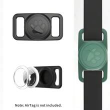 Cute Cat Paw Pattern Pet Apple AirTag Protective Case With Cover, Apple GPS Locator Pet Collar Silicone Tag Protector Shell