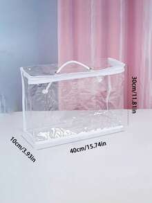 Clear Clothes Storage Bags PVC Organizers With Reinforced Handle Vinyl Storage Bag For Comforter, Blanket, Bedding, Duvet, Transparent Moving Totes With Sturdy Zipper, Waterproof Bedding Blanket Packaging Bag, Large Capacity Travel Accessories Organizer, Clear Zippered Organizers, Transparent Zipper Storage Bag For Clothing, Linens, And More - Multicolor - View 10