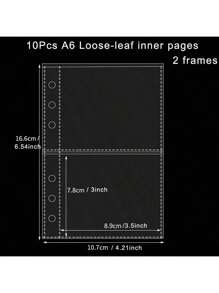 Clear Transparent PVC Cover With 6-Ring Binder For A6A7M5 Notebook,Back To School,School Supplies