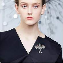 1 件复古创意滴油珐琅装饰西方龙动物胸针，多用途装饰，适用于包包、围巾、男女通用配饰