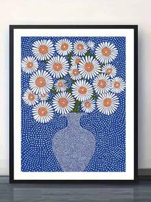 5D Round Floral Theme Canvas Painting Kit Including All Tools And Beads, Ideal For Beginner And Adults, Wall Art For Bedroom And Living Room, Mother's Day Gift, Bedroom Artwork | Vivid Painting | Detailed Design, Diamond Painting Set