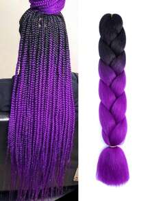 Estensioni per trecce arcobaleno da 24 pollici, capelli sintetici viola professionali, trecce jumbo, estensioni per capelli colorate a gradiente africane per intrecciare all'ingrosso per Ognissanti e Natale