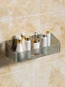 1-2件装豪华浴室壁挂式收纳架，免钻孔马桶/梳妆台整理架浴室配件 - 彩色 - 查看 16