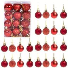 24pcs/Set 1.18inch Mini Shatterproof Christmas Balls, Creative Home Decor Christmas Ornaments, Christmas Tree Hanging Pendants, Christmas Decorative Hanging Balls For Holiday Party, Christmas Party, Room Decor, Scene Decor, Festival Decor, Home Decor, Holiday Decor, Party Favors, Room Decor, Window Decor, Bedroom Decor, Home Decoration, Fun Christmas Party Decorations, Merry Christmas, Happy New Year, Christmas Gifts, Christmas Decorations Winter Christmas Decorations Home Christmas Gifts Christmas Decor - Multicolor - View 12